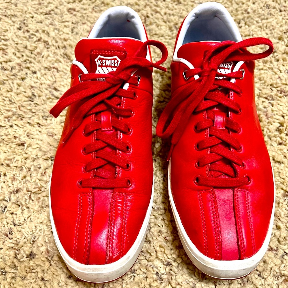 K-Swiss Red Sneakers:  Men’s 9/Women’s 11